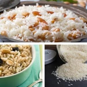 Arroz pilaf com amêndoas