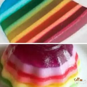 Receita de Gelatina colorida em camadas