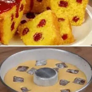 Receita de bolo de fubá com goiabada