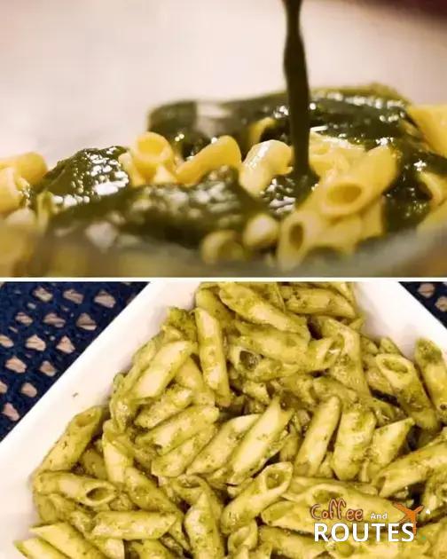 Penne ao molho pesto