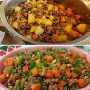 Receita de Picadinho de Carne Moida e Legumes