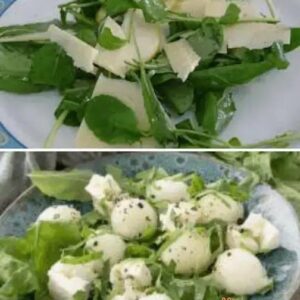 Receita de Salada de rúcula, parmesão e pinhão