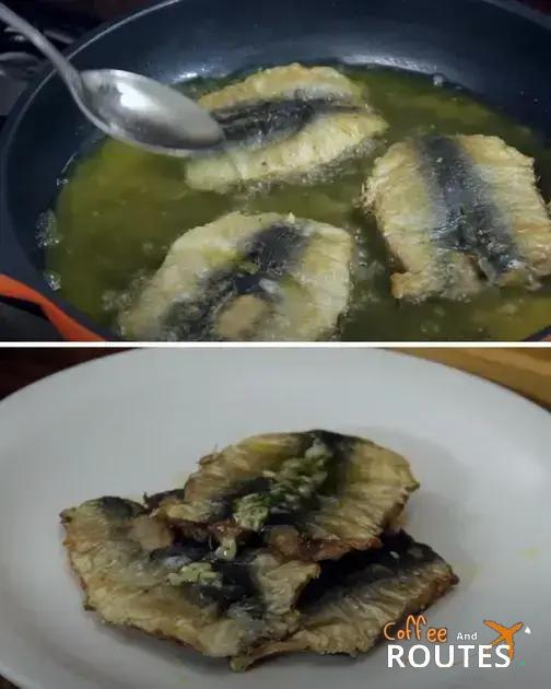 Sardinha frita com alho e limão