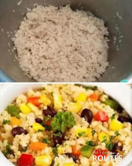 Quinoa vegana com legumes assados